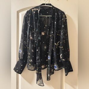 Black Starry Night Blouse
